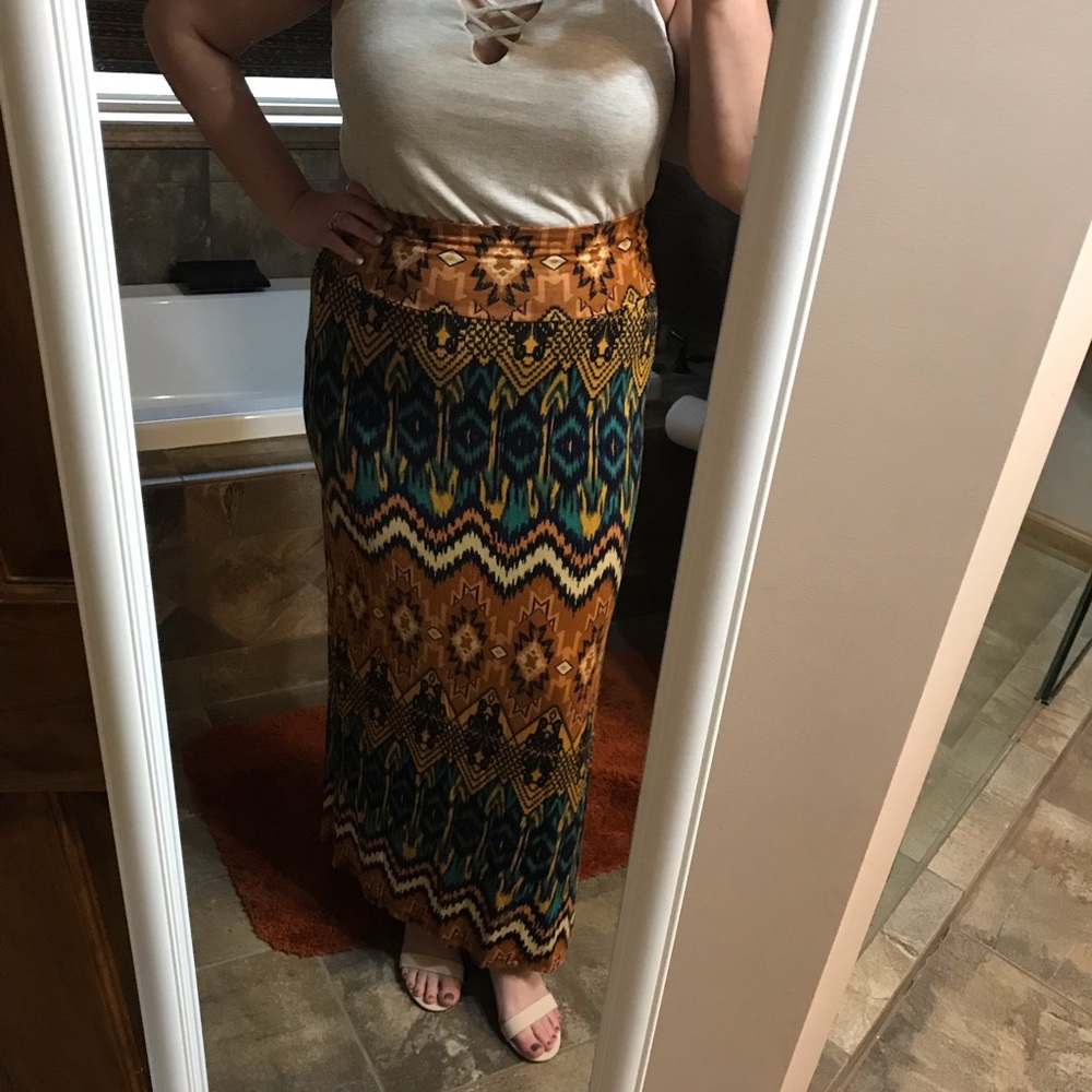 Aztec maxi skirt